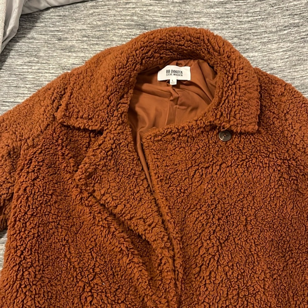 Burnt orange teddy jacket